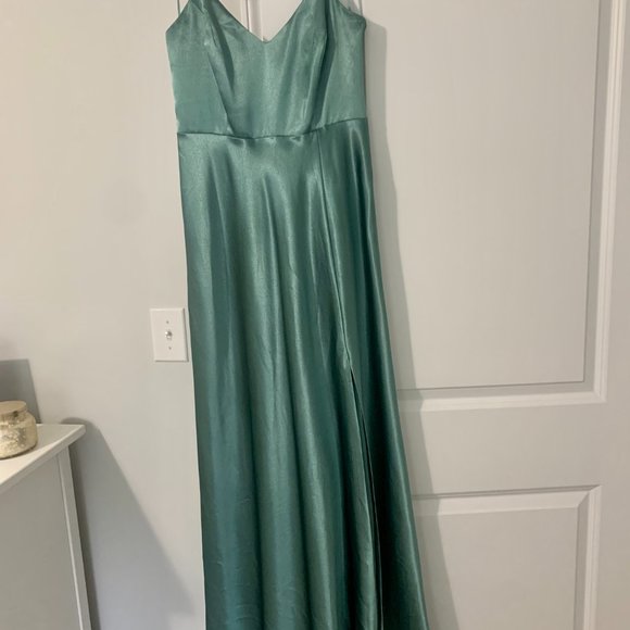 Jay Satin Bridesmaid Dress - Picture 3 of 4